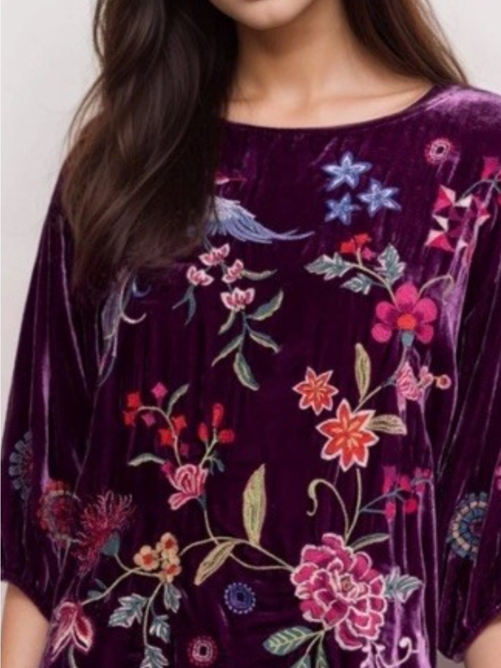 Johnny Was NWT velvet Nikolai blouse medium